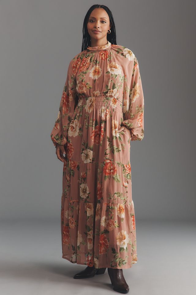 The Somerset Maxi Dress: Long-Sleeve Mock-Neck Chiffon Edition #7