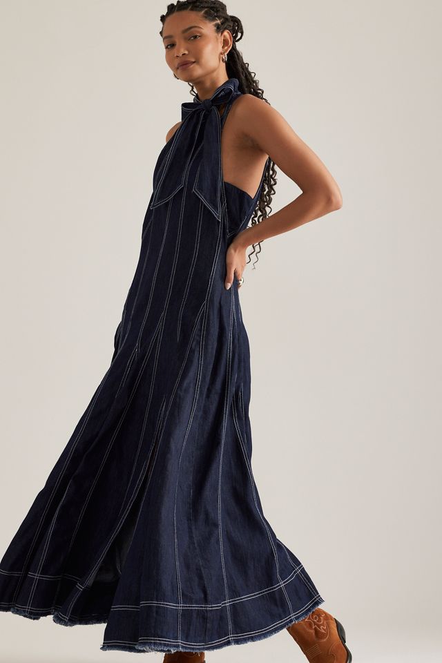 Robe Maxi en Denim Sans Manches Pilcro Aline #5