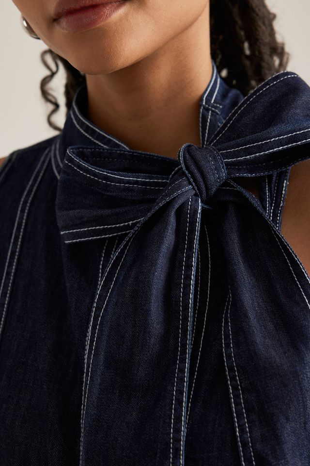 Robe Maxi en Denim Sans Manches Pilcro Aline #3