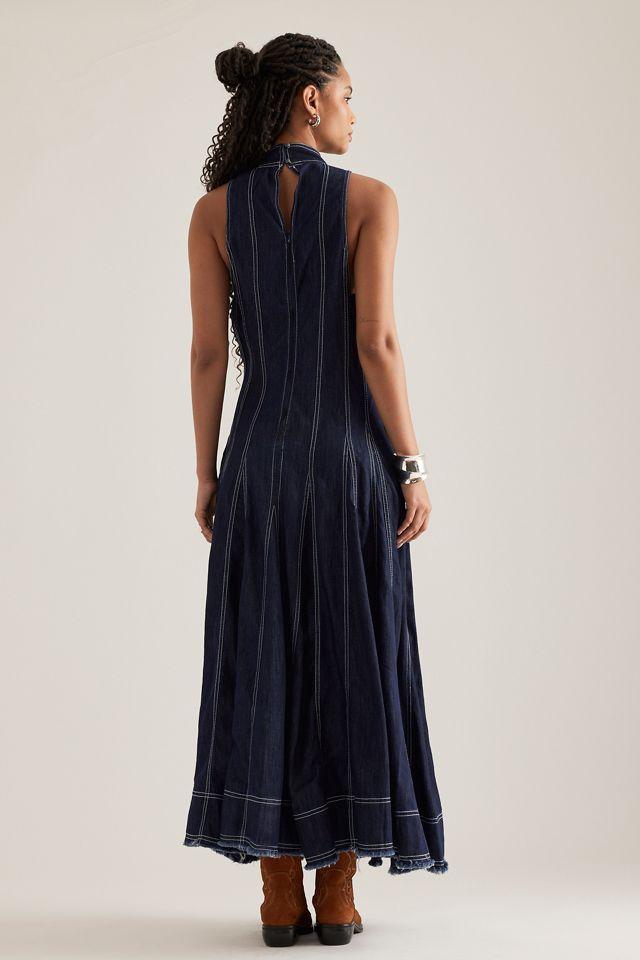 Robe Maxi en Denim Sans Manches Pilcro Aline #1