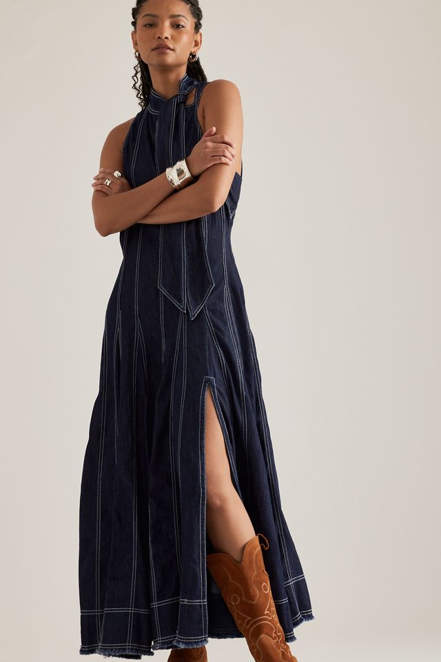 Robe Maxi en Denim Sans Manches Pilcro Aline #2