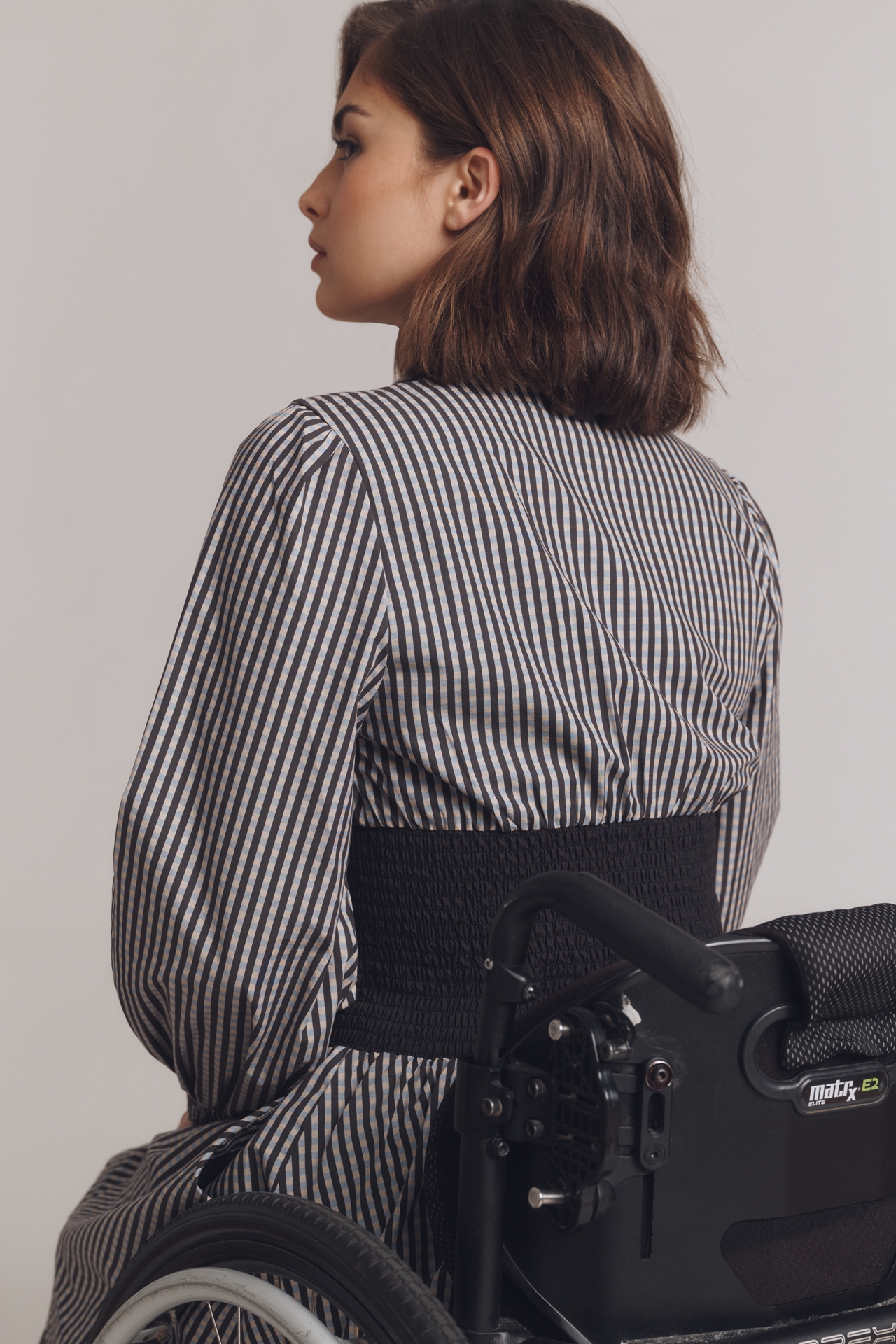 The Tommie Long-Sleeve Smocked Front-Zip Mini Shirt Dress