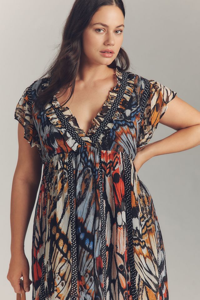 Maeve Short-Sleeve V-Neck Midi Dress #5