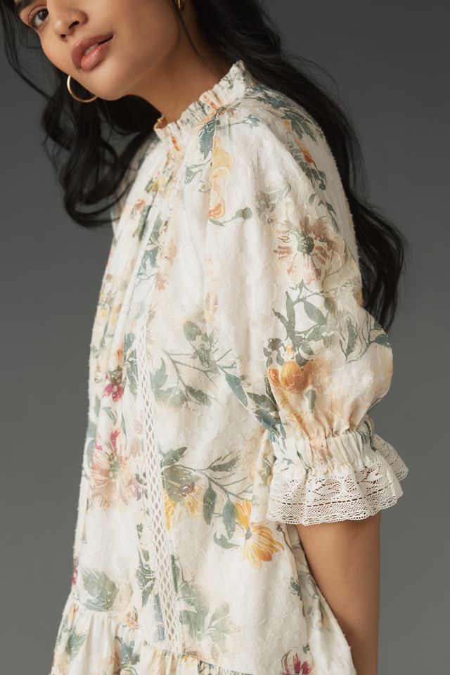 Pilcro Short-Sleeve Mock-Neck Ruffle Mini Dress #2
