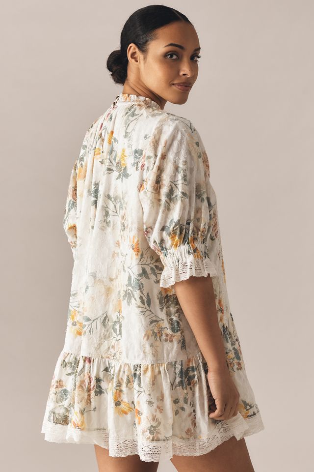Pilcro Short-Sleeve Mock-Neck Ruffle Mini Dress #5
