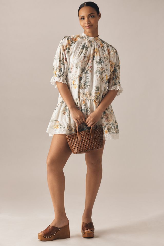 Pilcro Short-Sleeve Mock-Neck Ruffle Mini Dress #6