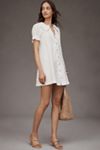 The Keira Collared Button-Front Mini Dress by Pilcro