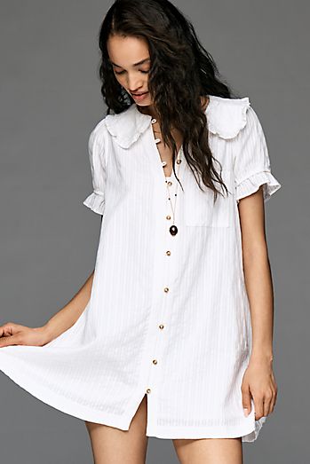 anthropology white dresses little dress @anthropologie ANTHROPOLOGIE Holding Horses MAGNOLIA EMBROIDERED