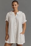 The Keira Collared Button-Front Mini Dress by Pilcro