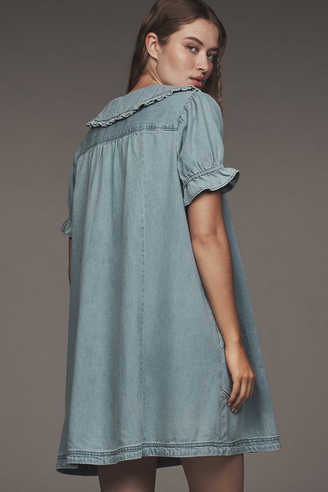 The Keira Collared Button-Front Mini Dress by Pilcro