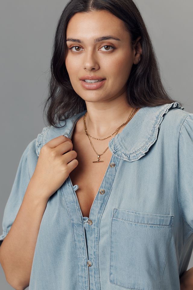El Vestido Mini de Botones con Cuello Keira de Pilcro #3