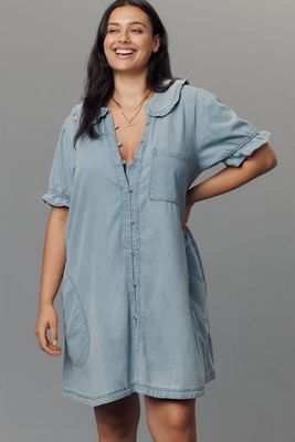 El Vestido Mini de Botones con Cuello Keira de Pilcro