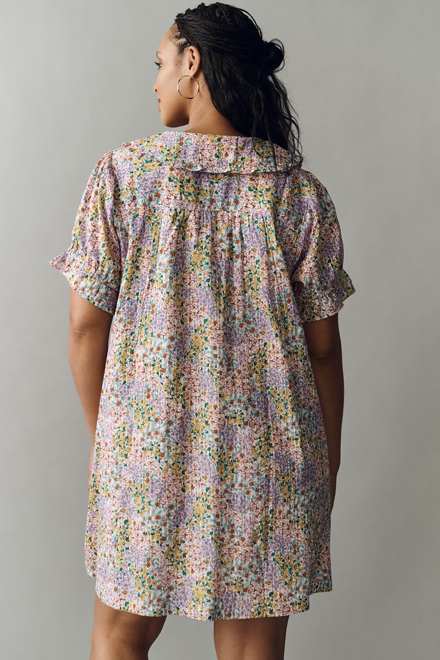 The Pilcro Keira Collared Button-Front Mini Dress #6