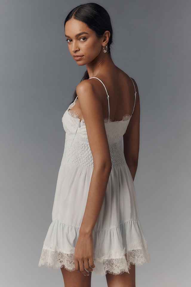 By Anthropologie Sleeveless Lace Mini Dress