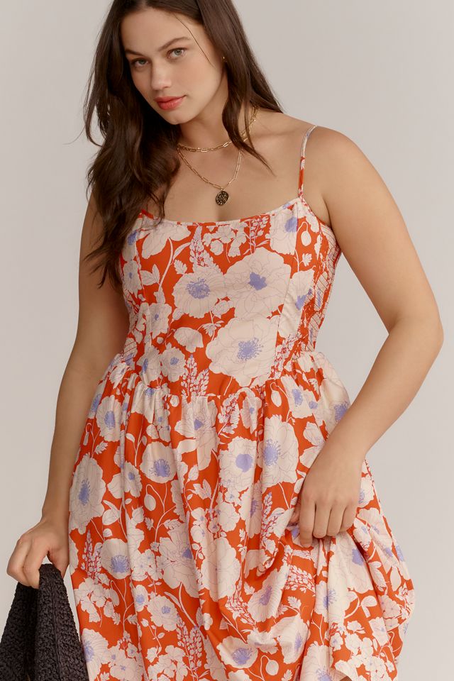 Maeve Sleeveless Square-Neck Drop-Waist Midi Dress #4