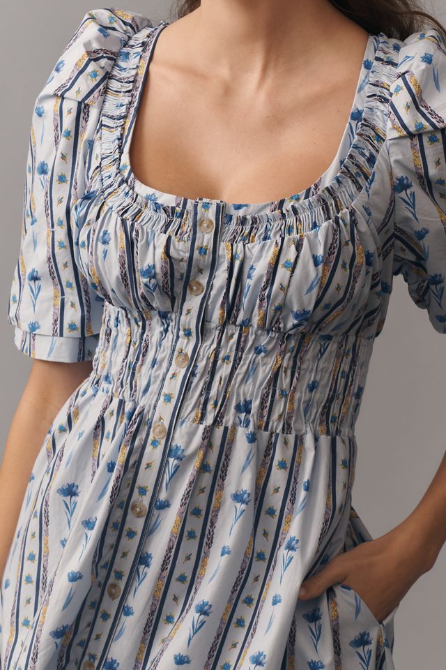 By Anthropologie Short-Sleeve High-Low Midi Dress #2