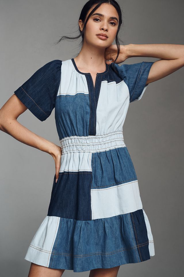 El Vestido Mini Somerset: Edición Patchwork | Anthropologie ES