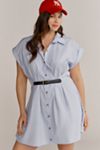 By Anthropologie Short-Sleeve Belted Shirt Dress