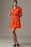 By Anthropologie Short-Sleeve Belted Shirt Dress