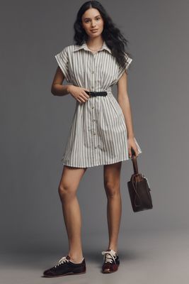 By Anthropologie Faye Belted Shirtdress