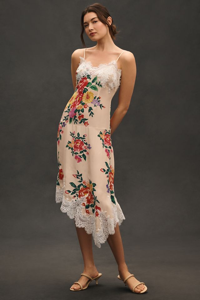 Anthropologie ノースリーブVネック レーススリップミディドレス By Anthropologie Sleeveless V-Neck Lace Slip Midi Dress