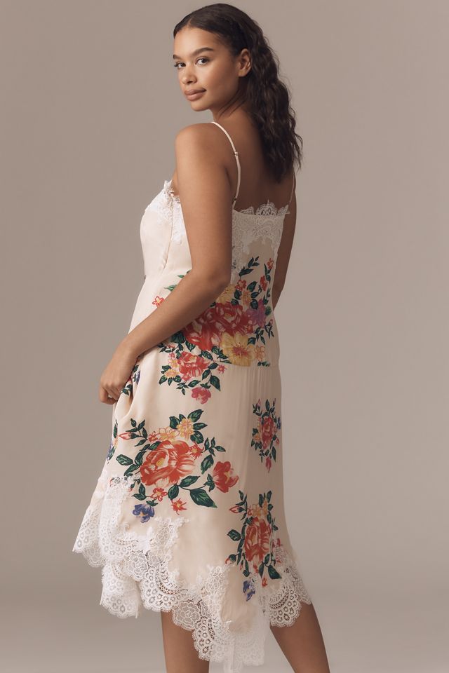 Anthropologie ノースリーブVネック レーススリップミディドレス By Anthropologie Sleeveless V-Neck Lace Slip Midi Dress