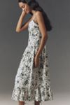 By Anthropologie Sleeveless Drop-Waist Midi Dress