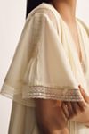 Maeve Short Sleeve V-Neck Pintuck Swing Tunic Dress