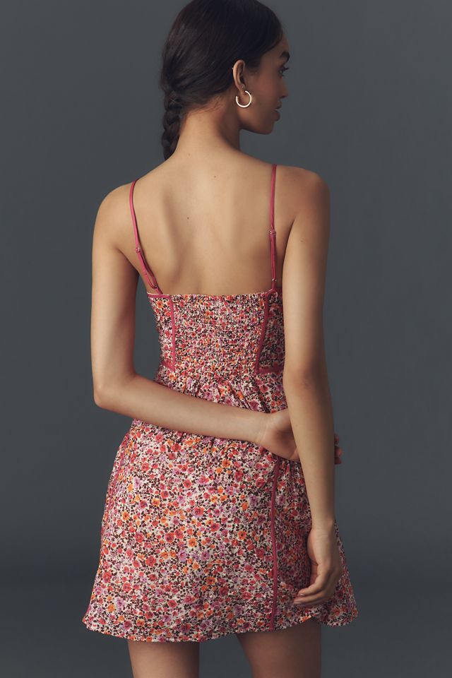 By Anthropologie Paneled Mini Slip Dress
