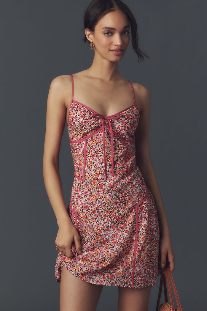 By Anthropologie Panelled Mini Slip Dress