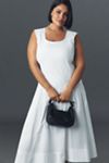 By Anthropologie Sleeveless Poplin Smocked Midi Dress