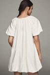 By Anthropologie Puff-Sleeve Relaxed Bubble Mini Dress