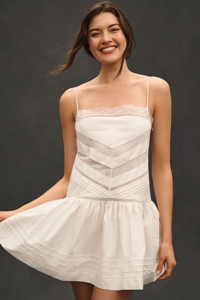NEW Anthropologie Maeve Ruffled One-Shoulder Mini Dress size