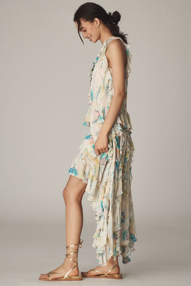 Maeve V-Neck Ruffle Hi-Low Dress #3