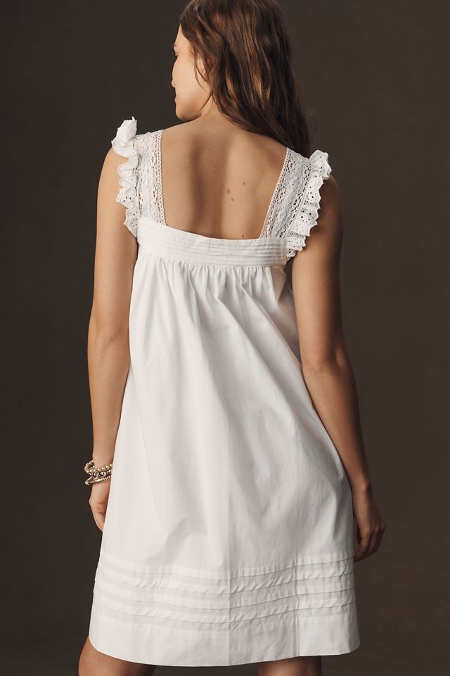 By Anthropologie Sleeveless Poplin Mini Dress