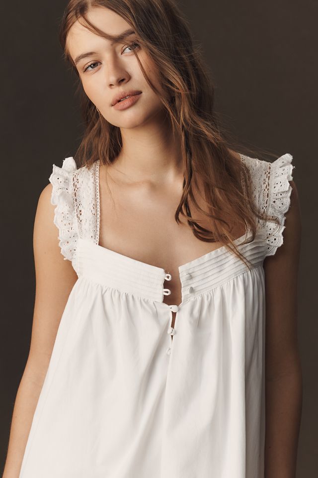 By Anthropologie Sleeveless Poplin Mini Dress