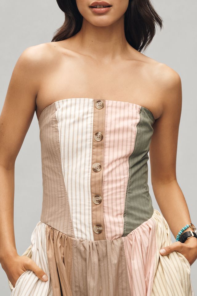 Robe Midi Maeve Sans Bretelles à Taille Basse et Coupe Évasée #3