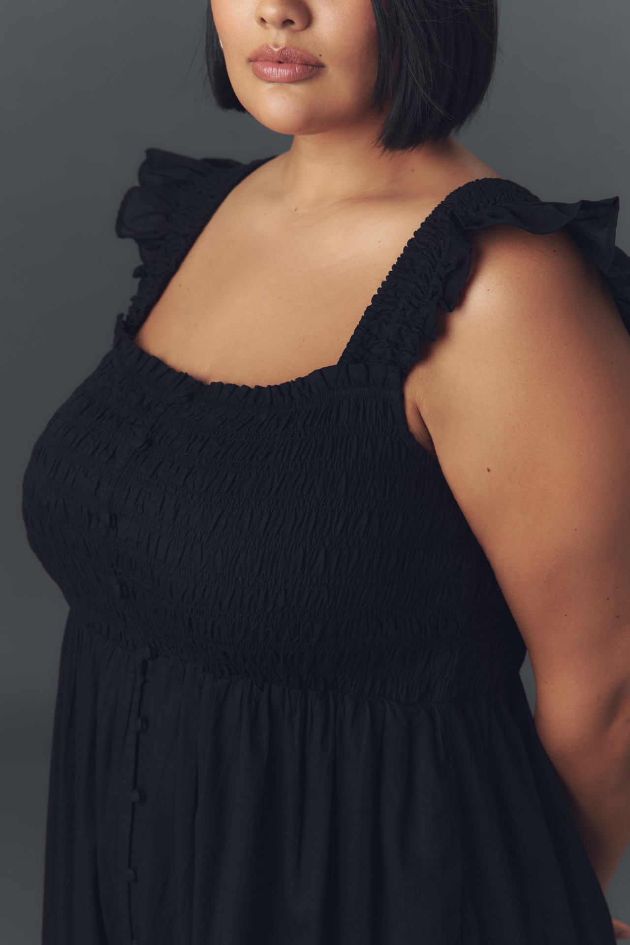 The Peregrine Square-Neck Midi Dress