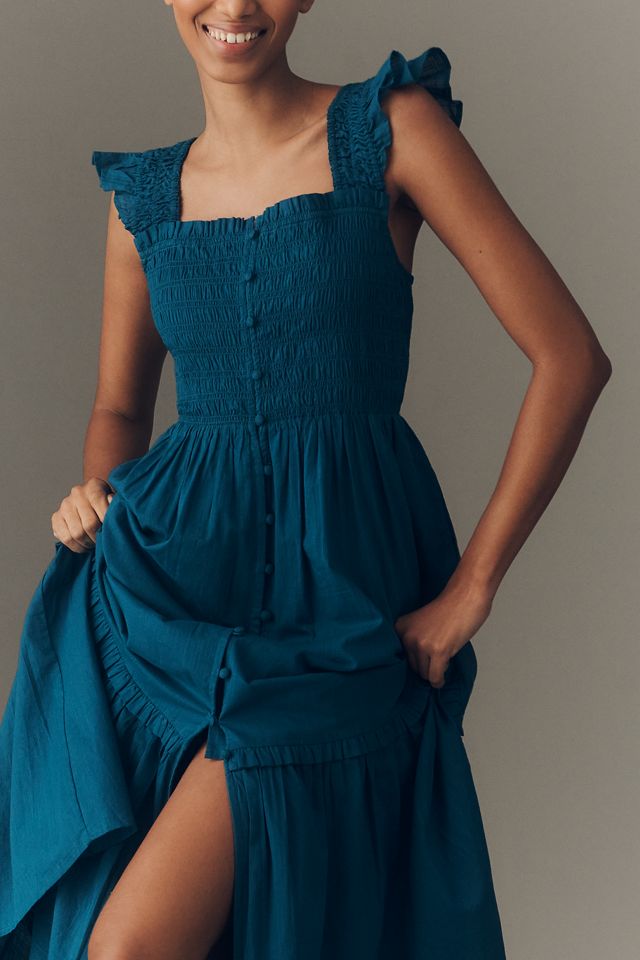 The Peregrine Square-Neck Midi Dress #1