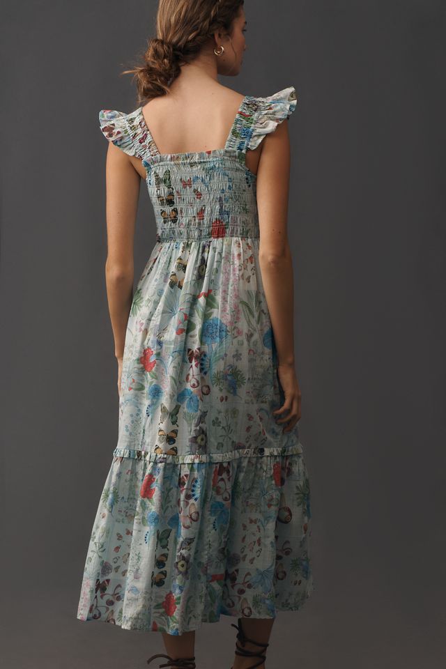 Peregrine Square-Neck Midi Dress #1