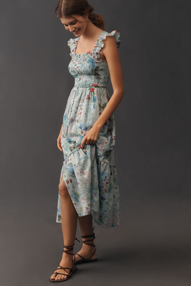 Peregrine Square-Neck Midi Dress #3