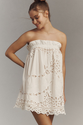 Robe Mini en Dentelle Sans Bretelles en taille: XS chez Anthropologie - Maeve - Modalova