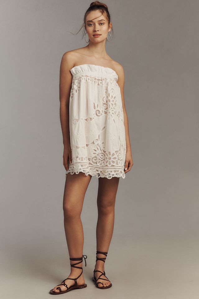 Maeve Strapless Lace Mini Dress