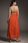 By Anthropologie Halter Cutwork Lace Dress