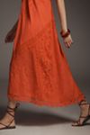 By Anthropologie Halter Cutwork Lace Dress