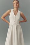 Pilcro Sleeveless Vest Twofer Midi Dress
