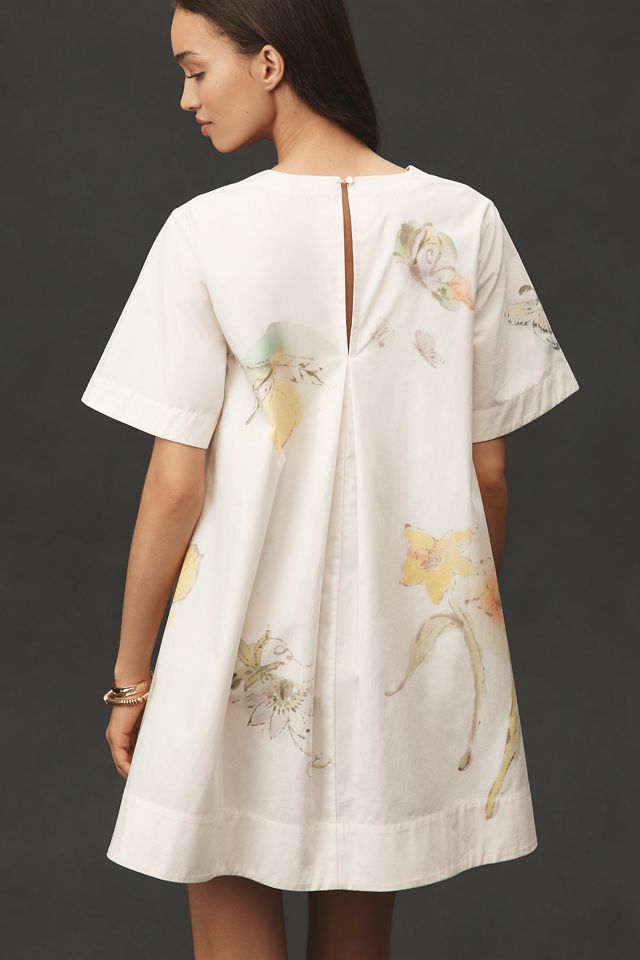 Das Emmy Kurzarm-Swing-Minikleid von Maeve: "Swan Gossip" Edition #1