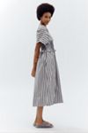 By Anthropologie V-Neck Zip-Front Midi Dress