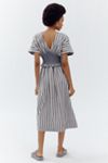 By Anthropologie V-Neck Zip-Front Midi Dress