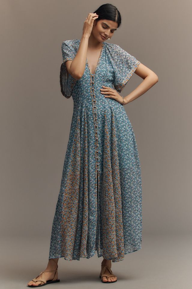 anna sui sequin maxi dress Snakeskin Sequin & Lace Midi Dress – Anna Sui